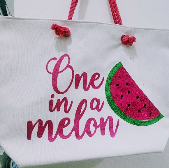 Handbags - One in a melon beach tote